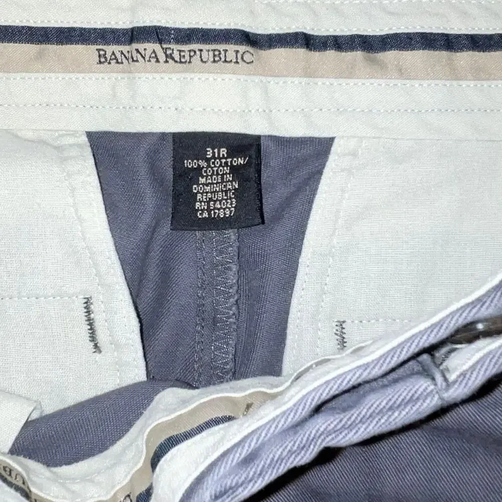 Banana Republic Men's Chino Gray Pants 100% Cotton SZ 31 Casual Preppy Career